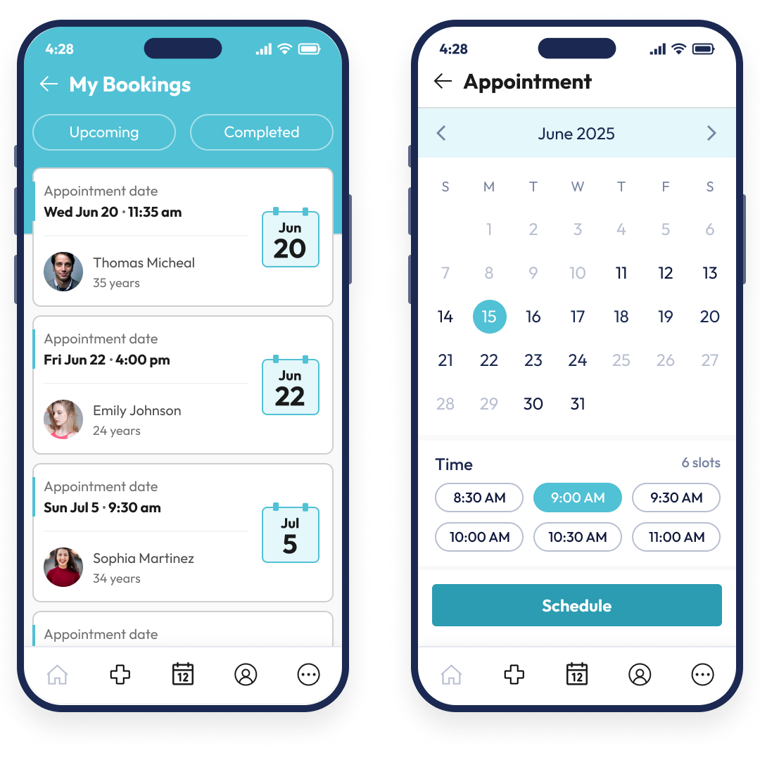 Appointment booking app illustration