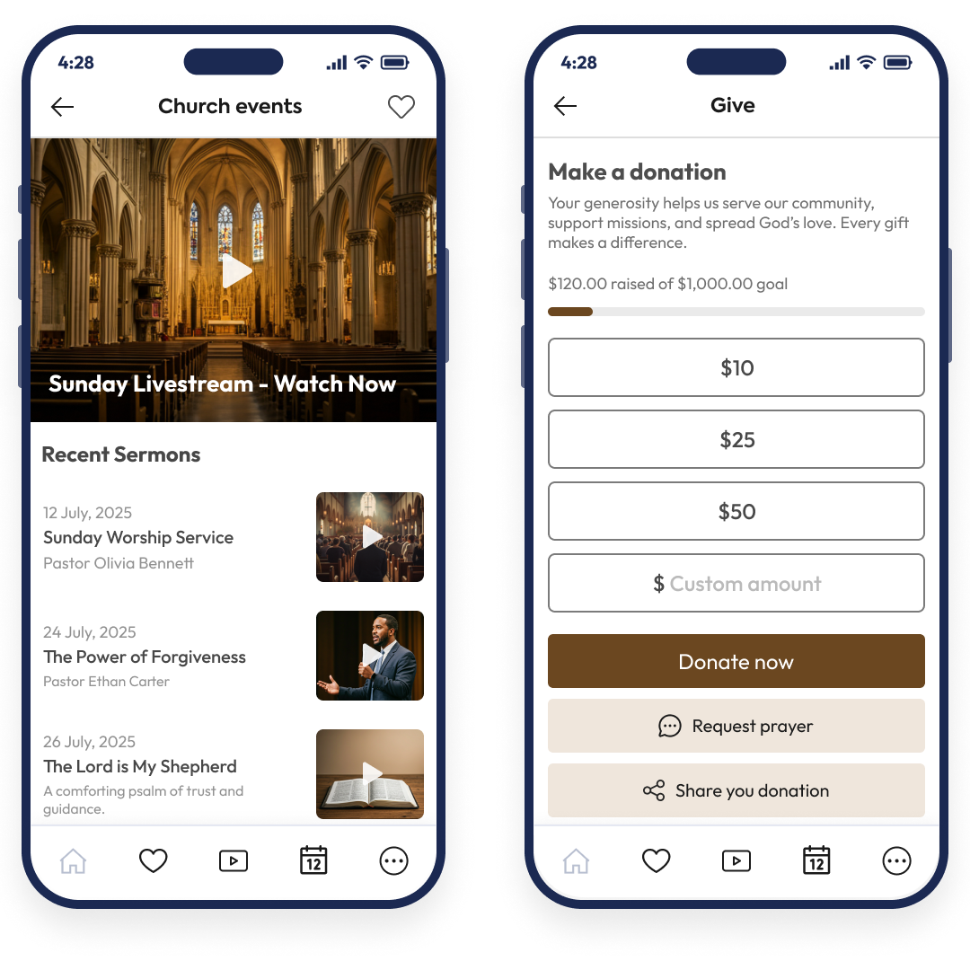 Church and religious app illustration