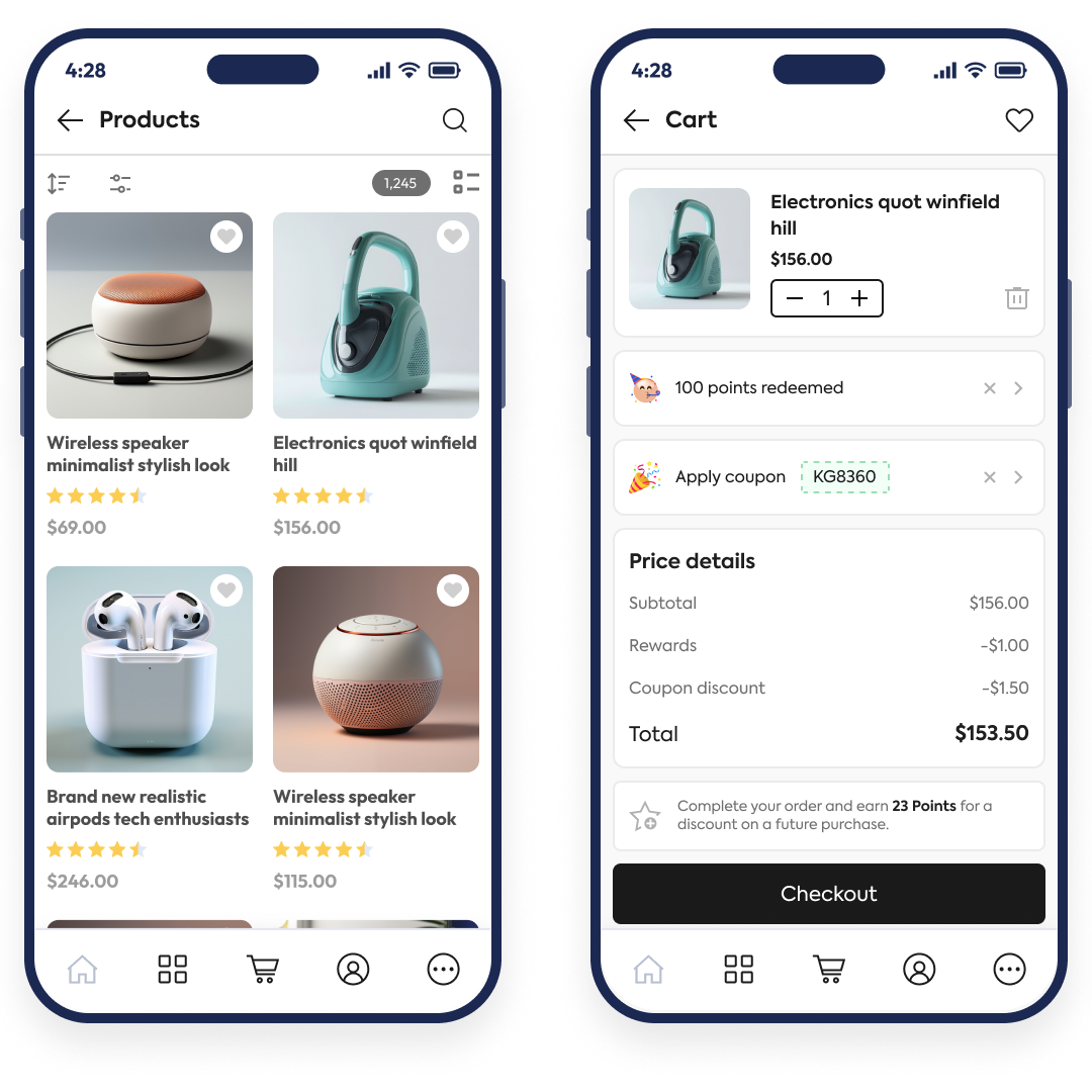 E-commerce app illustration