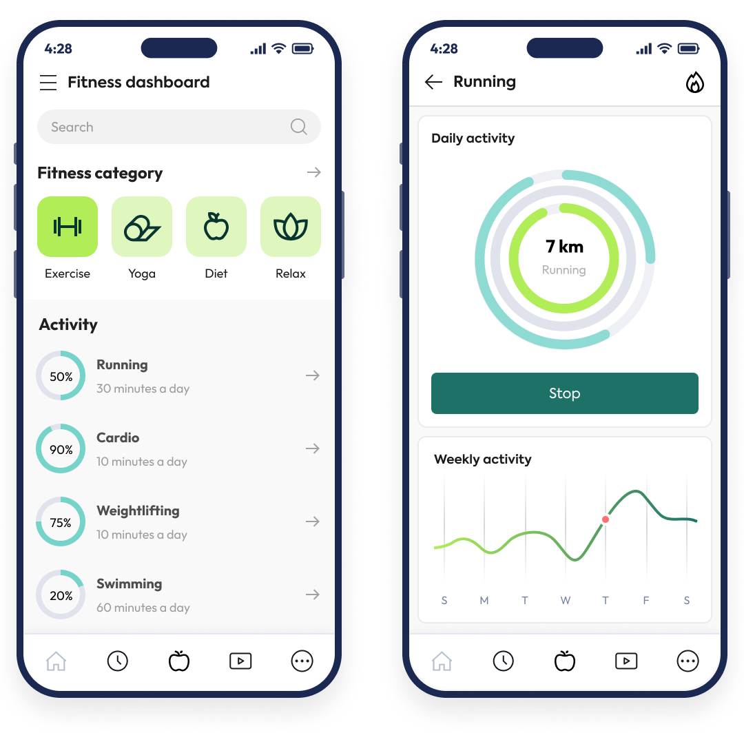 Fitness app illustration