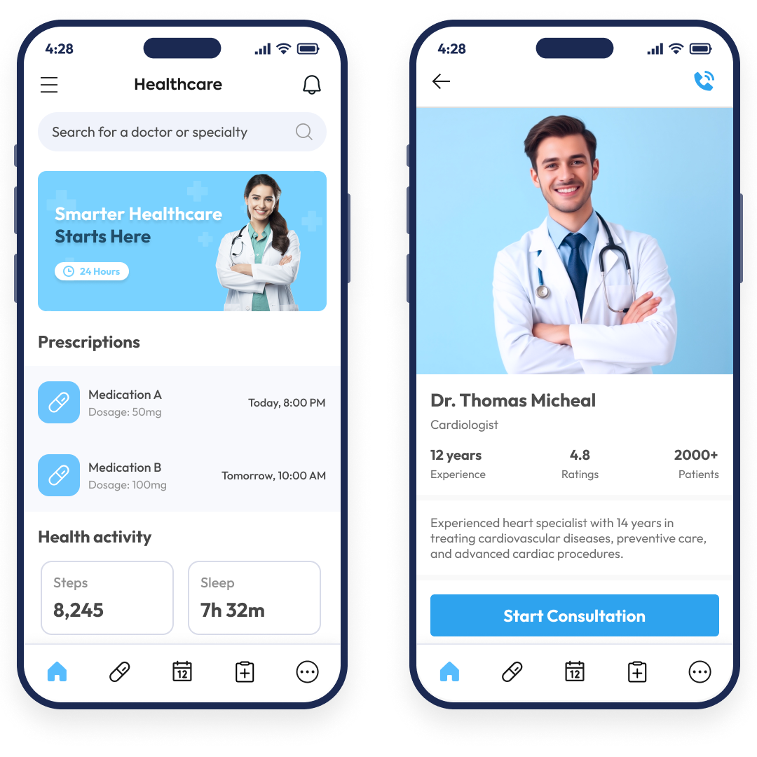 Healthcare app illustration