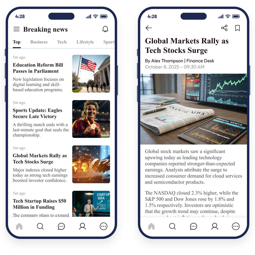 News app illustration