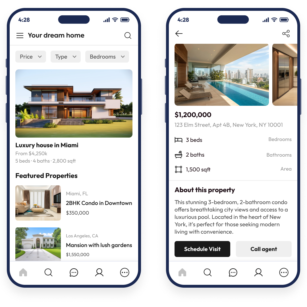 Real estate app illustration