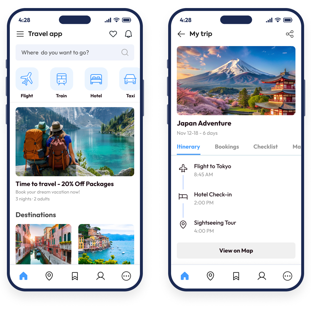 Travel app illustration
