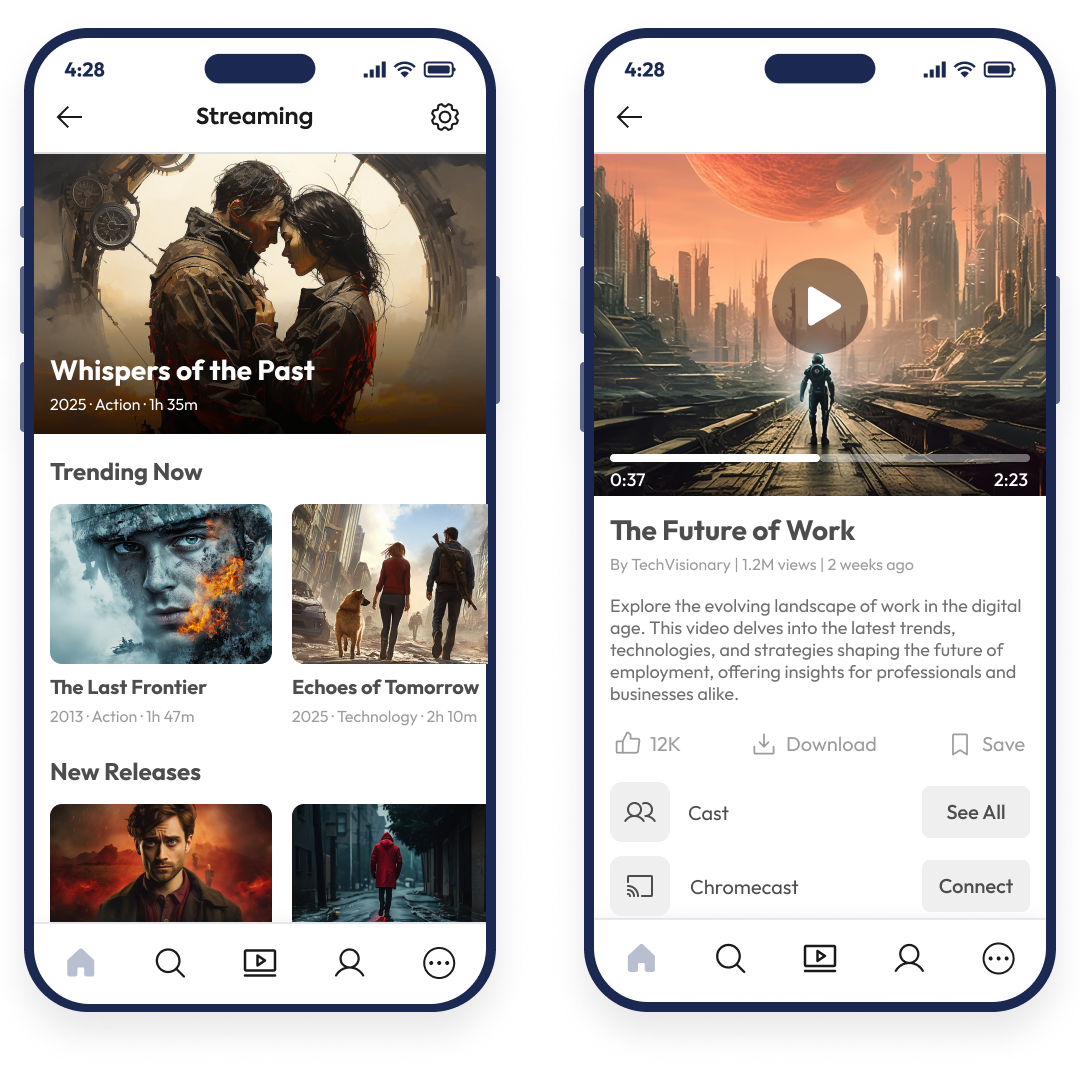 Video streaming app illustration